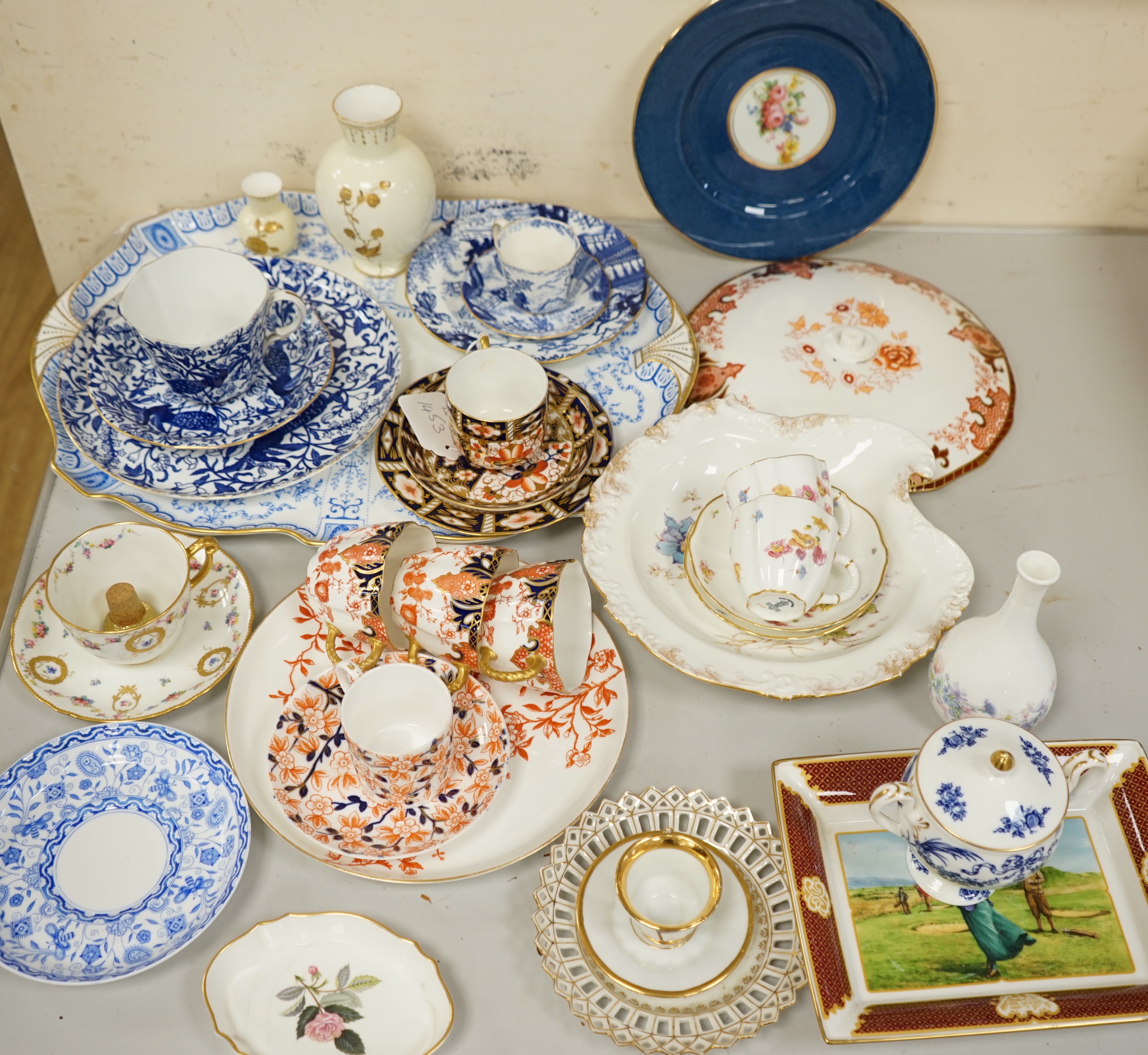 A group of Royal Crown Derby, Worcester, Wedgwood and other ceramics